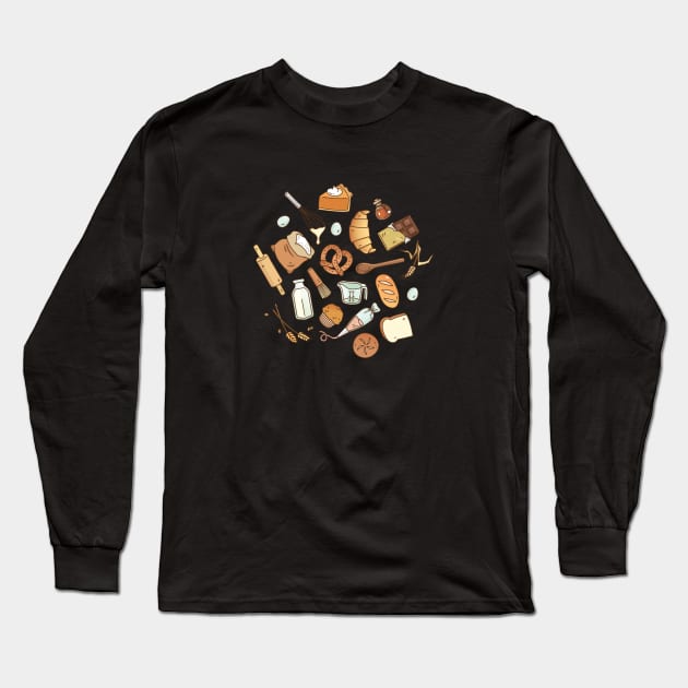 Bakery Essentials Long Sleeve T-Shirt by Noristudio